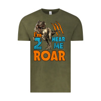 Vintage Olive i'm two hear me roar dinosaur birthday Vintage Tee - LillyAllenDesigns
