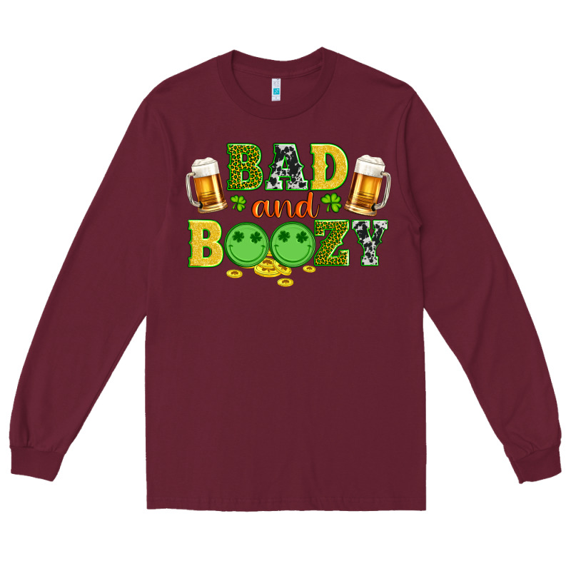 Bad And Boozy Wıth Beer And Coins Long Sleeve Tee by Artiststas | Teevron