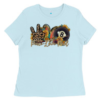 Baby Blue peace love pool Ladies Tee - RacoonDesign