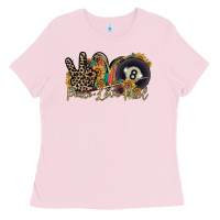 Bubblegum Pink peace love pool Ladies Tee - RacoonDesign