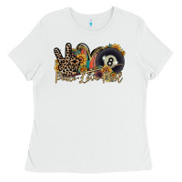 White peace love pool Ladies Tee - RacoonDesign