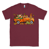 Burgundy thanksgiving truck with gnome bbs Classic Tee - BundleAndBundleShop