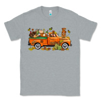 Heather Grey thanksgiving truck with gnome bbs Classic Tee - BundleAndBundleShop