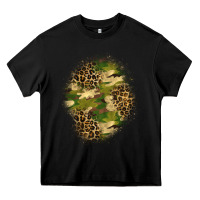 Black camouflage and leopard patch  4 Heavy Core Tee - BundleAndBundleShop