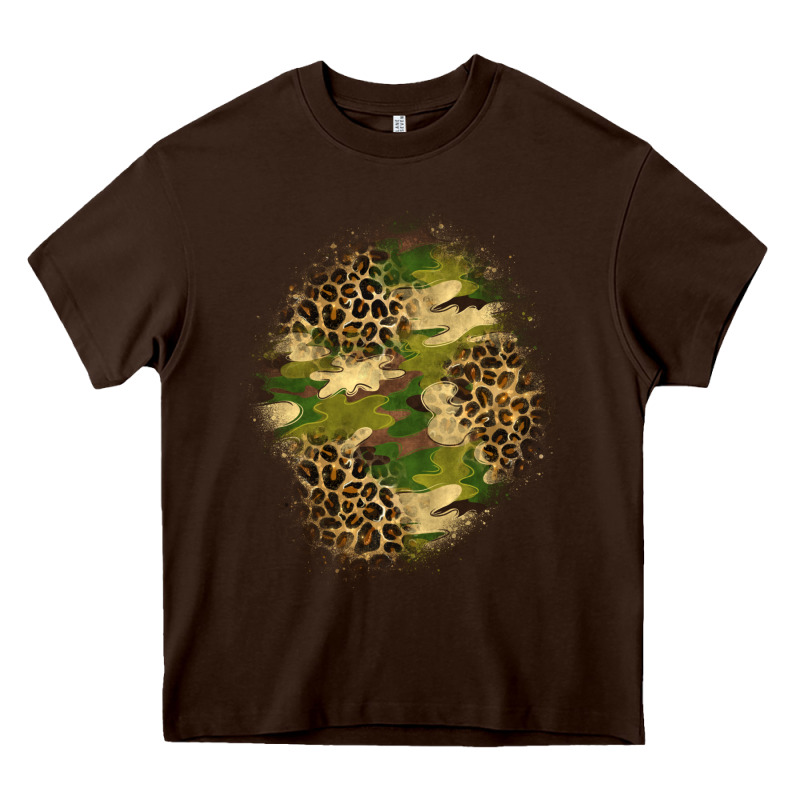 Camouflage And Leopard Patch  4 Heavy Core Tee by BundleAndBundleShop | Teevron