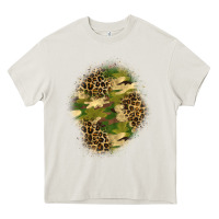 Cream camouflage and leopard patch  4 Heavy Core Tee - BundleAndBundleShop