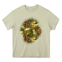Mossy camouflage and leopard patch  4 Heavy Core Tee - BundleAndBundleShop