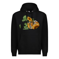 Black sunflower pumpkin Premium Hoodie - RanaPortraitStore