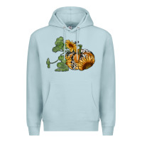 Blue Mist sunflower pumpkin Premium Hoodie - RanaPortraitStore