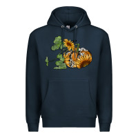 Navy sunflower pumpkin Premium Hoodie - RanaPortraitStore