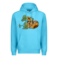 Ocean Blue sunflower pumpkin Premium Hoodie - RanaPortraitStore