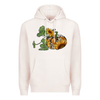 Pale Pink sunflower pumpkin Premium Hoodie - RanaPortraitStore