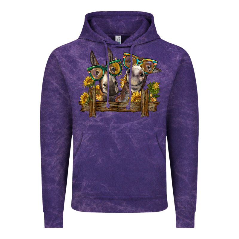 2 Donkeys With Sunflowers Vintage Hoodie by BarkalooDesign | Teevron