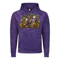 Cloud Purple 2 donkeys with sunflowers Vintage Hoodie - BarkalooDesign
