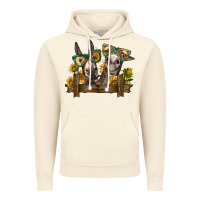 Vintage Artic 2 donkeys with sunflowers Vintage Hoodie - BarkalooDesign