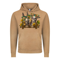 Vintage Camel 2 donkeys with sunflowers Vintage Hoodie - BarkalooDesign