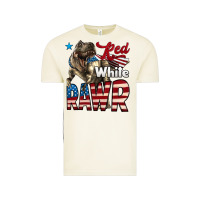 Vintage Arctic Red White Rawr Dinosaur T-Rex Vintage Tee - LillyAllenDesigns