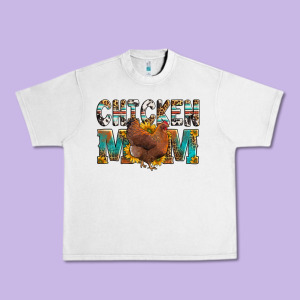 Chicken Mom Urban Heavy Tee Designed By Lillyallendesigns