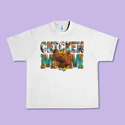 Chicken Mom Urban Heavy Tee Designed By Lillyallendesigns