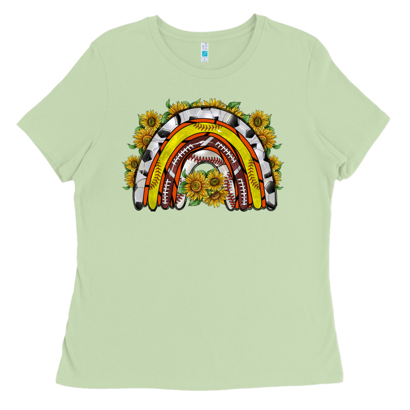 Sunflower Sports Rainbow Ladies Tee by RacoonDesign | Teevron