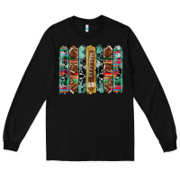 Black football serape cowhide turquoise glitter  brushstrokes Long Sleeve Tee - Artiststas