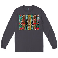 Smoke football serape cowhide turquoise glitter  brushstrokes Long Sleeve Tee - Artiststas