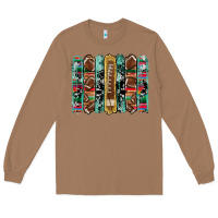 Toasted Coconut football serape cowhide turquoise glitter  brushstrokes Long Sleeve Tee - Artiststas
