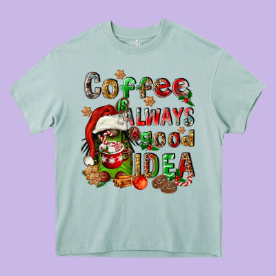 Coffee Is Always A Good Idea Heavy Core Tee Designed By Fadigitalartstudio
