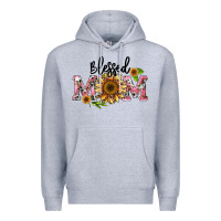 Heather Grey blessed mom Premium Hoodie - BarkalooDesign