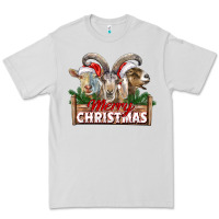 Dove Grey Merry Christmas Goats Premium Tee - LillyAllenDesigns