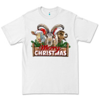 White Merry Christmas Goats Premium Tee - LillyAllenDesigns