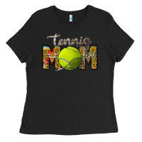 Black tennis mom Ladies Tee - RacoonDesign