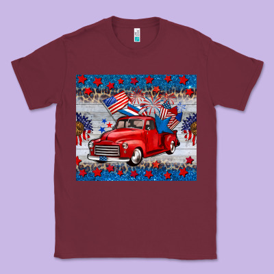 American Truck 4th Of July Tumbler Classic Tee Designed By Barkaloodesign