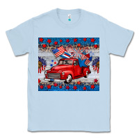 Dusty Blue american truck 4th of july tumbler Classic Tee - BarkalooDesign