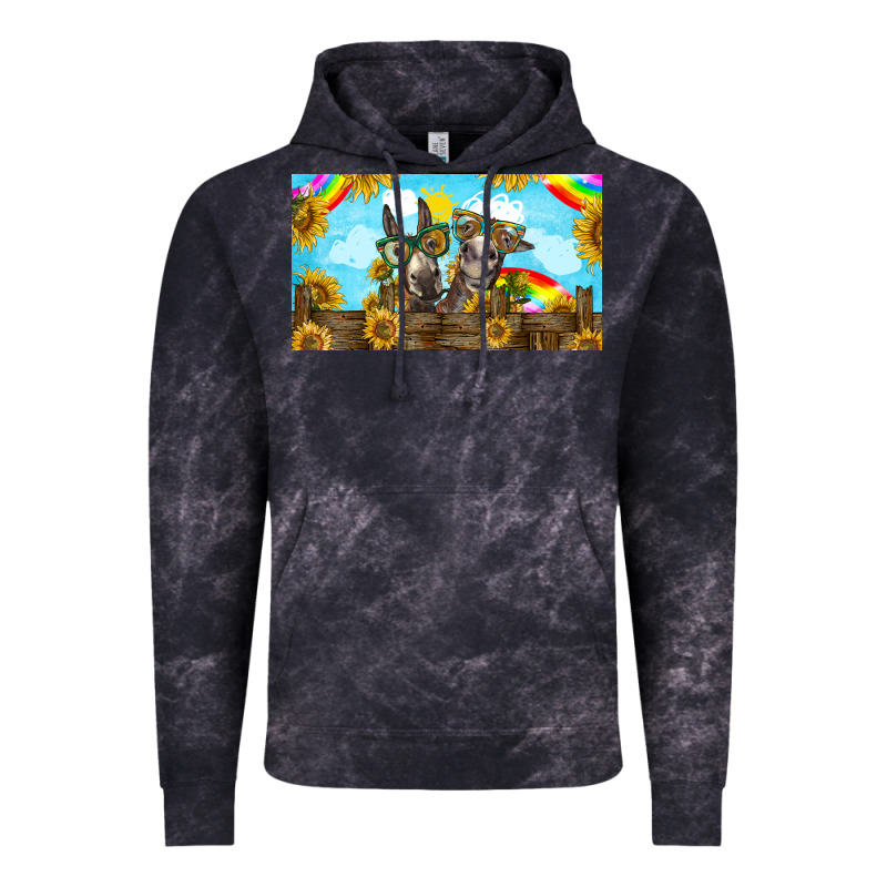 2 Donkeys Sunflower Vintage Hoodie by BarkalooDesign | Teevron