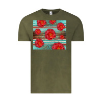 Vintage Olive Western Roses Vintage Tee - LillyAllenDesigns