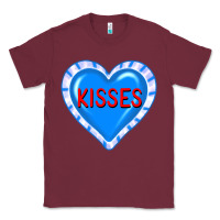 Burgundy valentine's day hearts Classic Tee - FaDigitalArtStudio