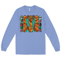 Colony Blue basketball serape cowhide turquoise leopard glitter  brushstrokes Long Sleeve Tee - Artiststas