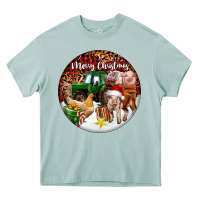 Arona Merry Christmas Farm Animals Heavy Core Tee - FaDigitalArtStudio