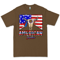 Cacao American junkie Premium Tee - CowhideDigitalArt