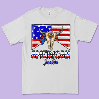 American Junkie Premium Tee Designed By Cowhidedigitalart
