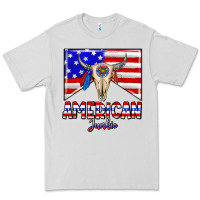 Dove Grey American junkie Premium Tee - CowhideDigitalArt
