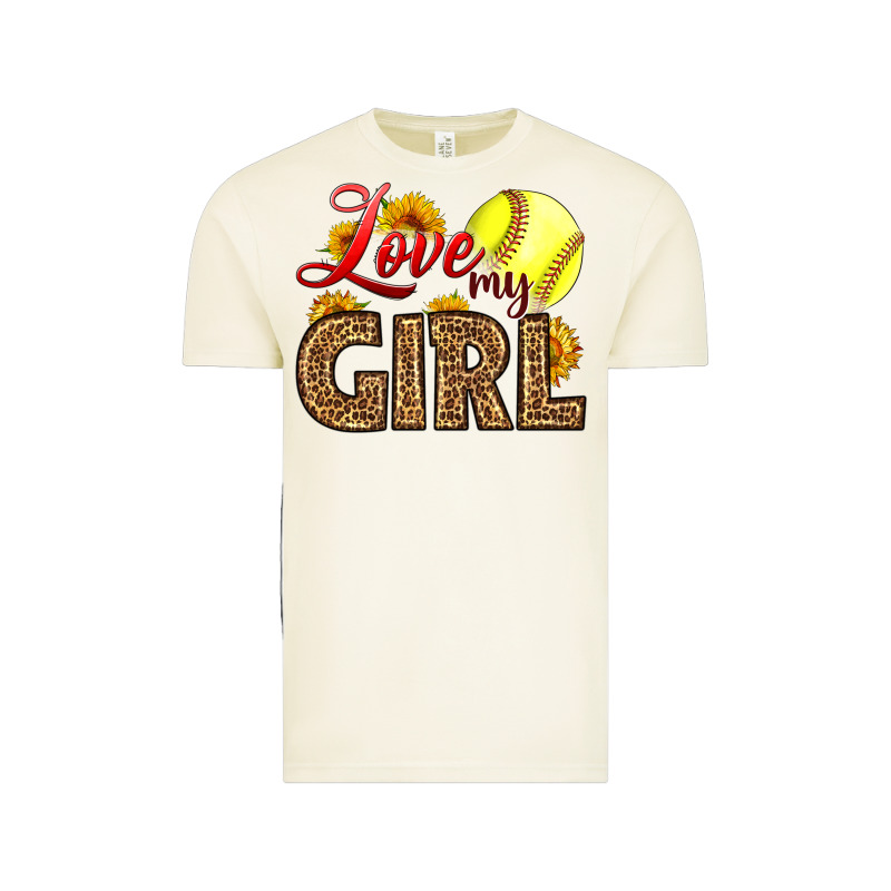 Love My Girl Softball Vintage Tee by LillyAllenDesigns | Teevron