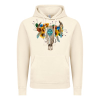 Vintage Artic boho bull skull Vintage Hoodie - BarkalooDesign