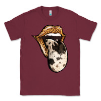 Burgundy Western Leopard Cowhide Tongue Classic Tee - Jasminsmagicworld