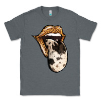 Charcoal Heather Western Leopard Cowhide Tongue Classic Tee - Jasminsmagicworld