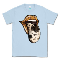 Dusty Blue Western Leopard Cowhide Tongue Classic Tee - Jasminsmagicworld