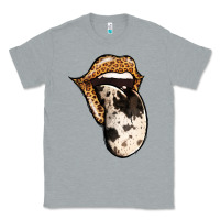 Heather Grey Western Leopard Cowhide Tongue Classic Tee - Jasminsmagicworld