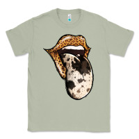 Matcha Western Leopard Cowhide Tongue Classic Tee - Jasminsmagicworld