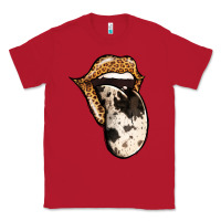 Red Western Leopard Cowhide Tongue Classic Tee - Jasminsmagicworld
